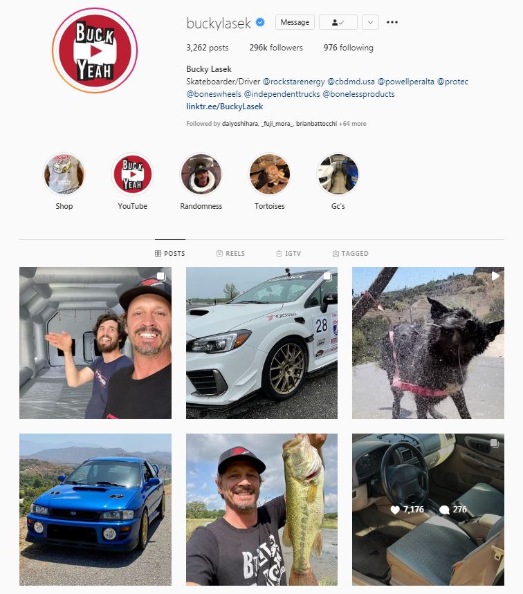 Bucky Lasek Instagram