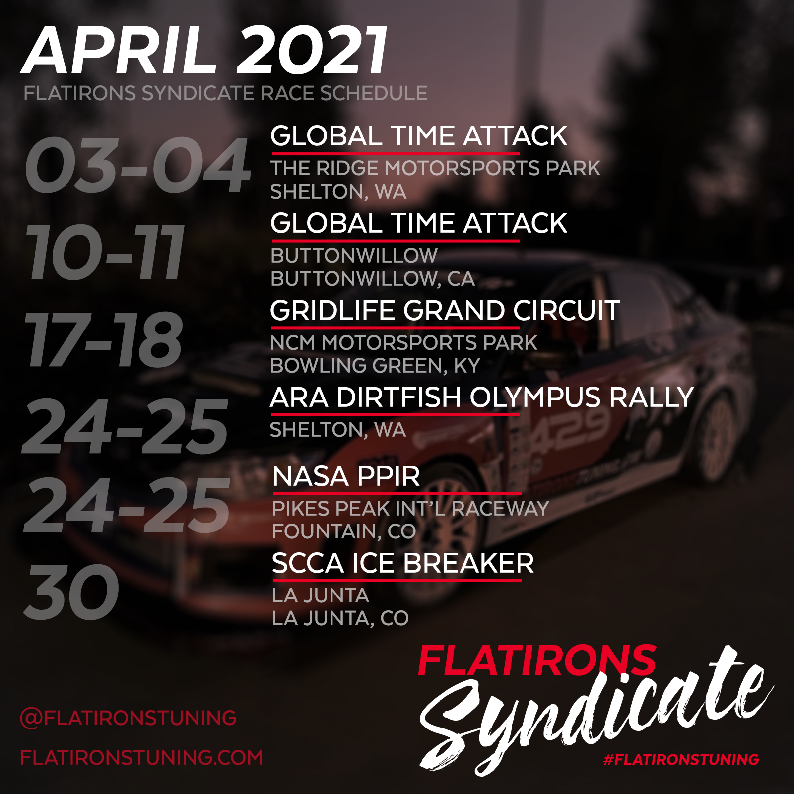 April Motorsport Calendar