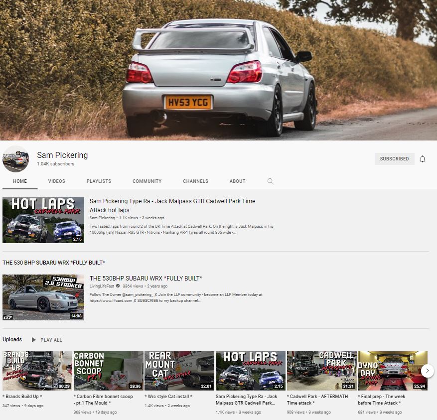 Sam Pickering Youtube Page