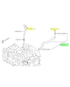Subaru OEM PCV Hose - 11815AC67A