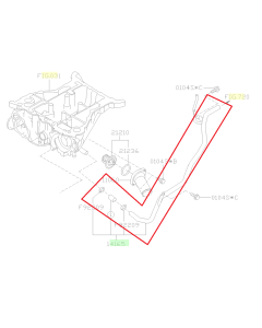 Subaru OEM Coolant Pipe - 14165AA021