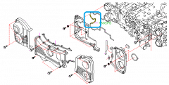 Subaru OEM Right Timing Cover Gasket - Center (EJ20/EJ25)