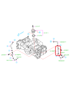 Subaru OEM Oil Cooler Hard Pipe - 21328AA230 (15+ WRX, 14-18 FXT)