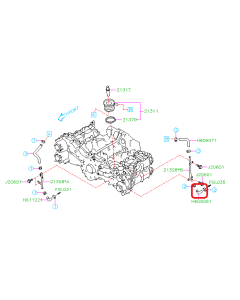Subaru OEM Oil Cooler Hose - 807609061 (15-21 WRX, 14-18 FXT)