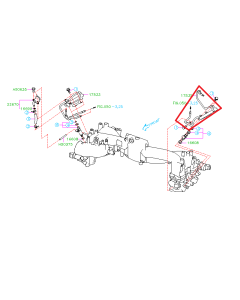 Subaru OEM Fuel Rail - Driver Side (02-04 WRX)
