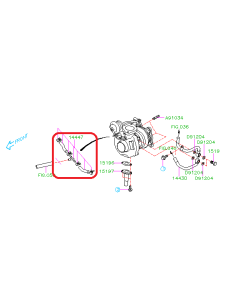 Subaru OEM Turbocharger Wastegate Hose (2008 WRX, 09-13 FXT)