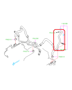 Subaru OEM PCV Hose Assembly - 11815AC430 (2011 STI)