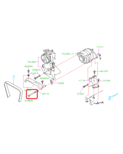 Subaru OEM Alternator Bolt - 800708380