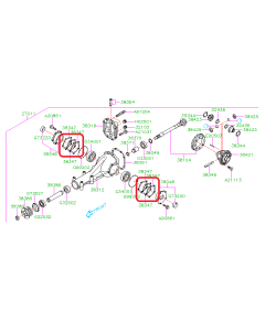 Subaru OEM Rear DIfferential Axle Shim