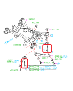 Subaru OEM Subframe Bolts - 901000378