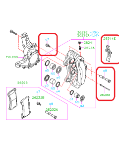 Subaru OEM Brembo 6-Pot Brake Pad Hardware Kit (18-21 STI)