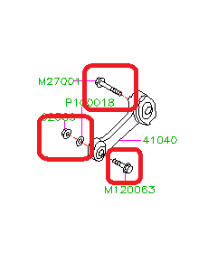 Subaru OEM Pitch Stop Mount Hardware