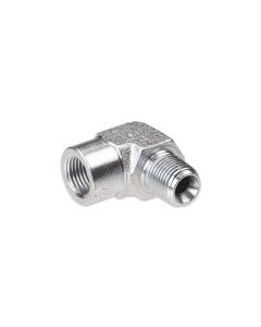 IAG 90 Degree 1/8 inch NPT Male to Female Zinc Plated Fitting