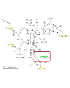 Subaru OEM Heater Hose - 72411XC02A (19+ Ascent)