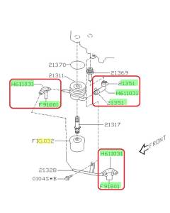 Subaru OEM Oil Cooler Hose Kit (05-09 LGT)