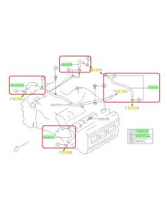 Subaru OEM Coolant Crossover Hose Kit (05-09 Legacy - 30D)