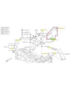 Subaru OEM Coolant Crossover Hose - 21204AB350 (15-19 Legacy - 25B)