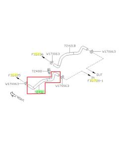 Subaru OEM Heater Hose - Inlet (15-19 Legacy - 25B)