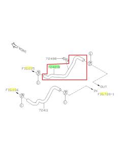 Subaru OEM Heater Core Hose - Outlet (20-25 Legacy - 25D)