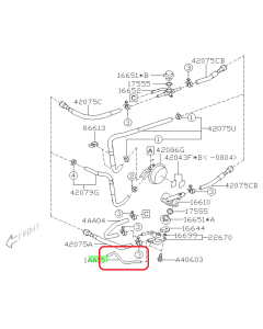 Subaru OEM Vacuum Hose - 99081AA150