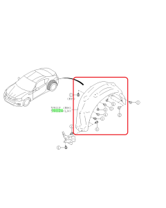 Subaru OEM Mud Guard - Rear Right (13-20 BRZ)