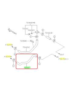 Subaru OEM Heater Core Hose - 72411SJ000 (21-23 Crosstrek - 25D)
