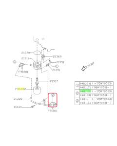 Subaru OEM Oil Cooler Hose - 807611131 (03-05 Forester)
