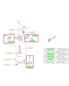 Subaru OEM Oil Cooler Hose Kit (04-05 Forester)