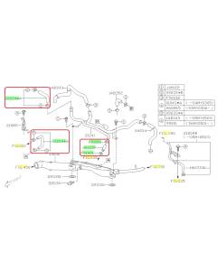 Subaru OEM Coolant Crossover Hose Kit (06-08 Forester XT)