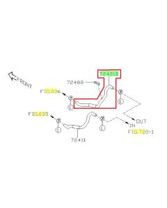 Subaru OEM Heater Hose - Outlet (15-21 WRX)