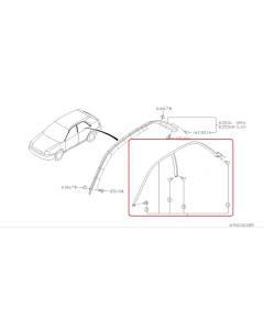 Subaru OEM Weather Stripping - Left (02-07 WRX - Sedan)