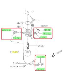 Subaru OEM Oil Cooler Hose Kit (07-09 Outback XT)