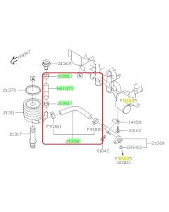 Subaru OEM Oil Cooler Hose Kit (10-12 Outback XT)