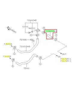 Subaru OEM Heater Core Hose - 72421FL00A (17-23 Impreza)