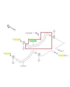 Subaru OEM Heater Core Hose - Outlet (24+ Impreza - 20D)