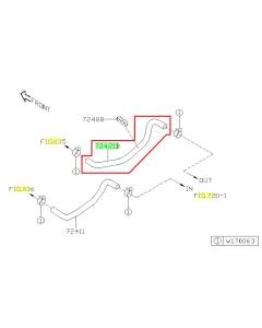 Subaru OEM Heater Core Hose - Outlet (24+ Impreza - 25D)