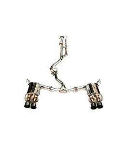 Invidia Q300 Catback Exhaust - Quad Single Layer Stainless Steel Tips (22+ WRX)