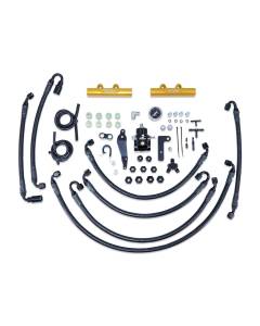 IAG PTFE Flex Fuel System Kit - Lines, Aeromotive FPR, & Rails (08-14 WRX, 08-21 STI)