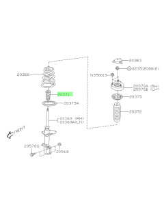 Subaru OEM Spring Helper - Rear - 20371FE110