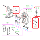 Subaru OEM Brembo 6-Pot Brake Pad Hardware Kit (18-21 STI)