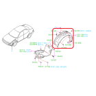 Subaru OEM Mud Guard - Front Left (93-01 Impreza)