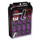 Project Kics Leggdura Racing - 20 pcs - Purple - Lock & Lug Nut Set - M12x1.25