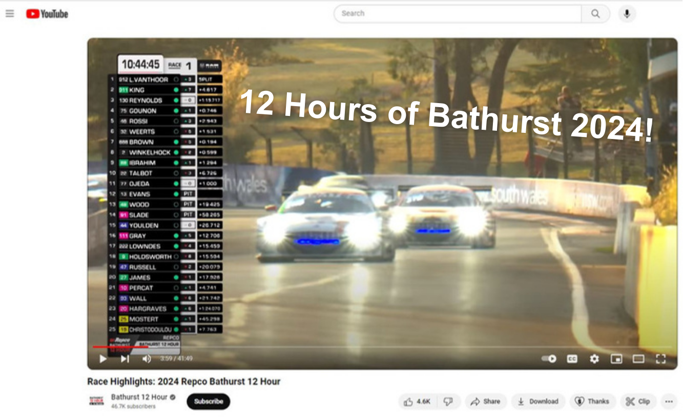 2024 Repco Bathurst 12 Hour Endurance Race