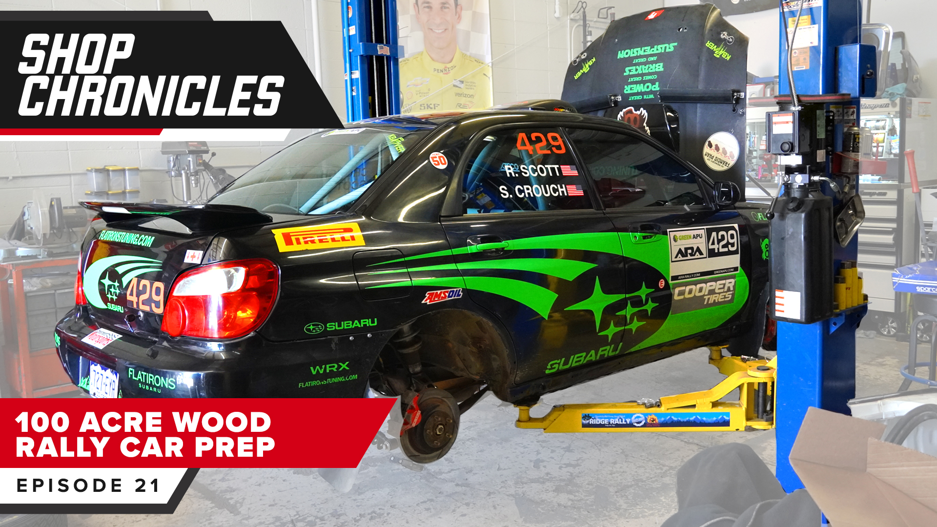 The Flatirons Rally Team prepping for the 2023 100 Acre Wood Rally