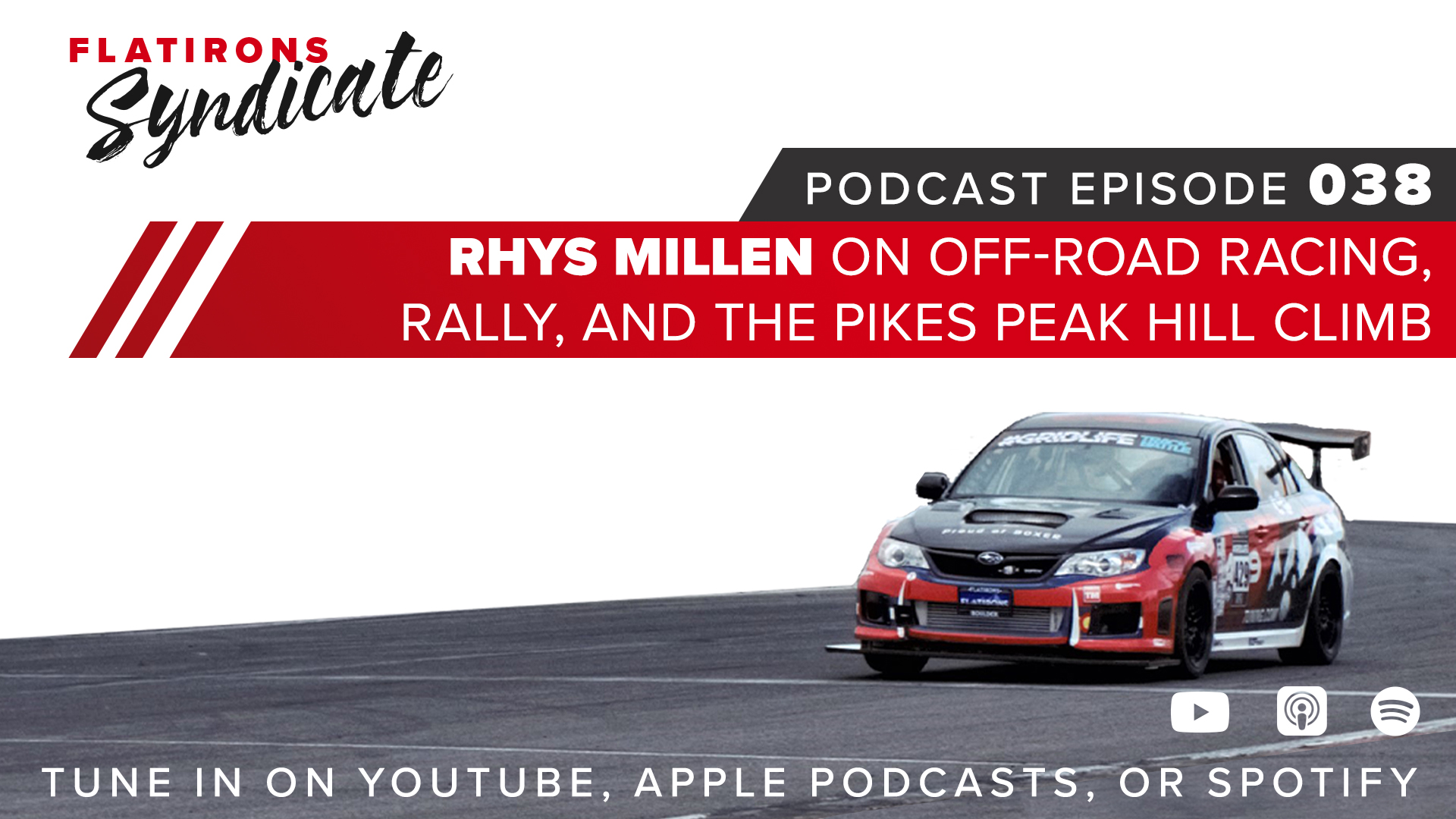 We talk with Rhys Millen about Off-Road Racing, Rally, and of course the Pikes Peak Hill Climb