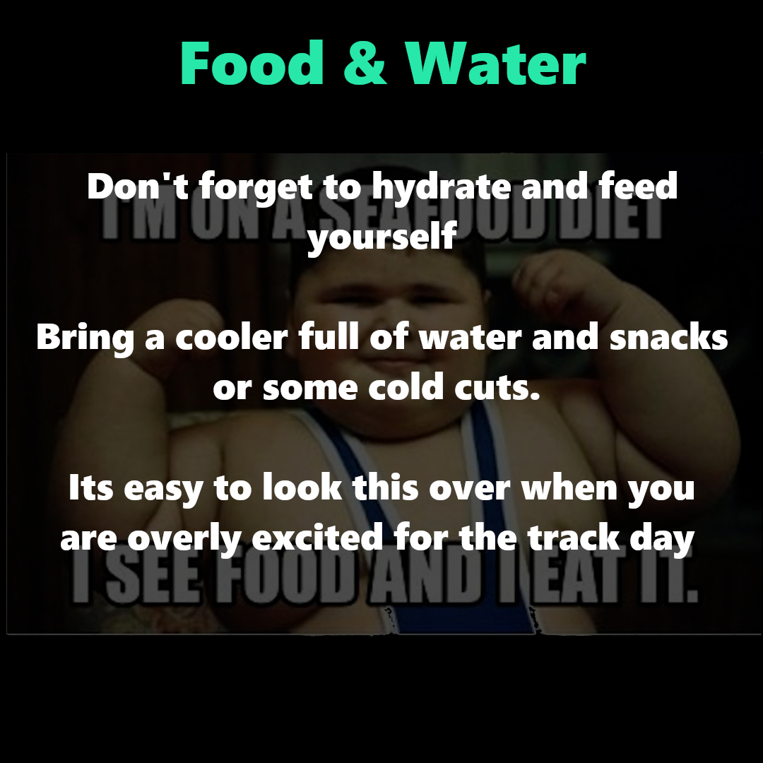 Track Day Food and Water